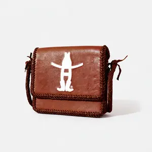 Frontier Rodeo Genuine Leather White Embroidered Crossbody Bag | Houston Livestock Show and Rodeo
