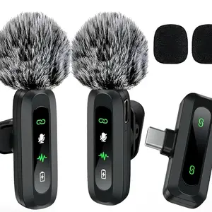 Wireless Microphone, Professional Lapel Mic for iPhone and Android, Wireless Microphone for Video Recording, Teaching, Interviews and Podcasts