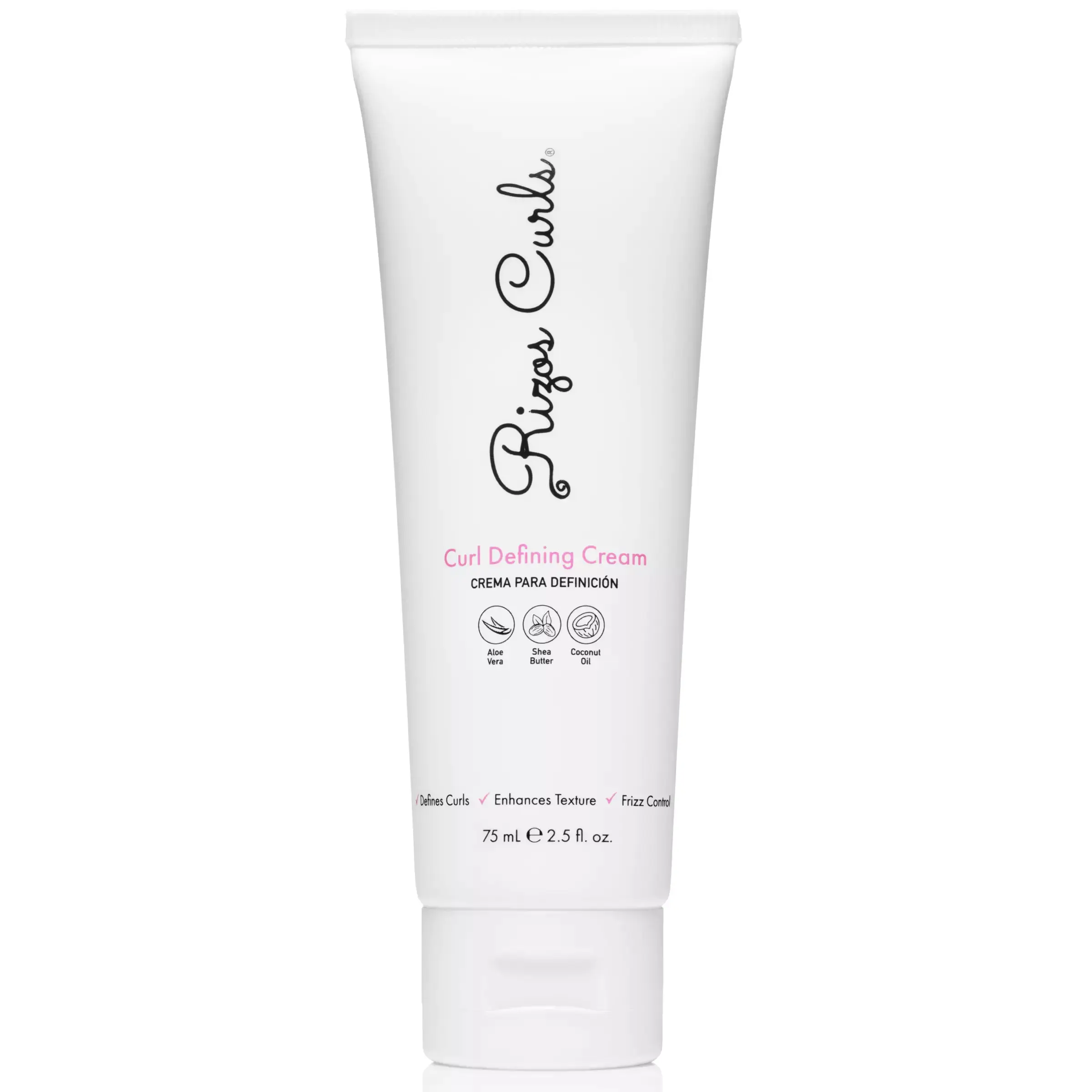 Rizos Curls Travel Size Curl Defining Cream - 75ml - Coconut & Shea - Haircare - Frizz Reduction - Ideal for Enhancing Curls