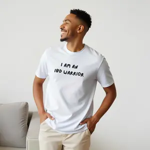I Am An IBD Warrior T-Shirt | Crohn’s & Colitis Awareness Graphic Tee | Chronic Illness Support Shirt | Unisex White Ribbon Warrior Top