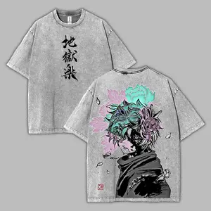 Hell’s Paradise Gabimaru Anime Washed Tee | Jigokuraku Gabimaru Ninja Aesthetic | Dark Fantasy Streetwear Unisex T-Shirt