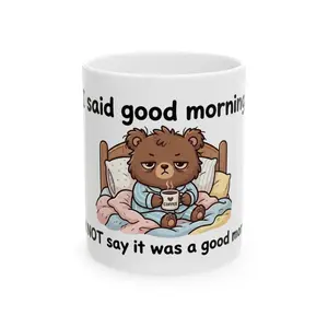 Grumpy Coffee Bear mug | Ceramic Mug