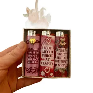 Cheeky Set of 3 Lighters with Charms