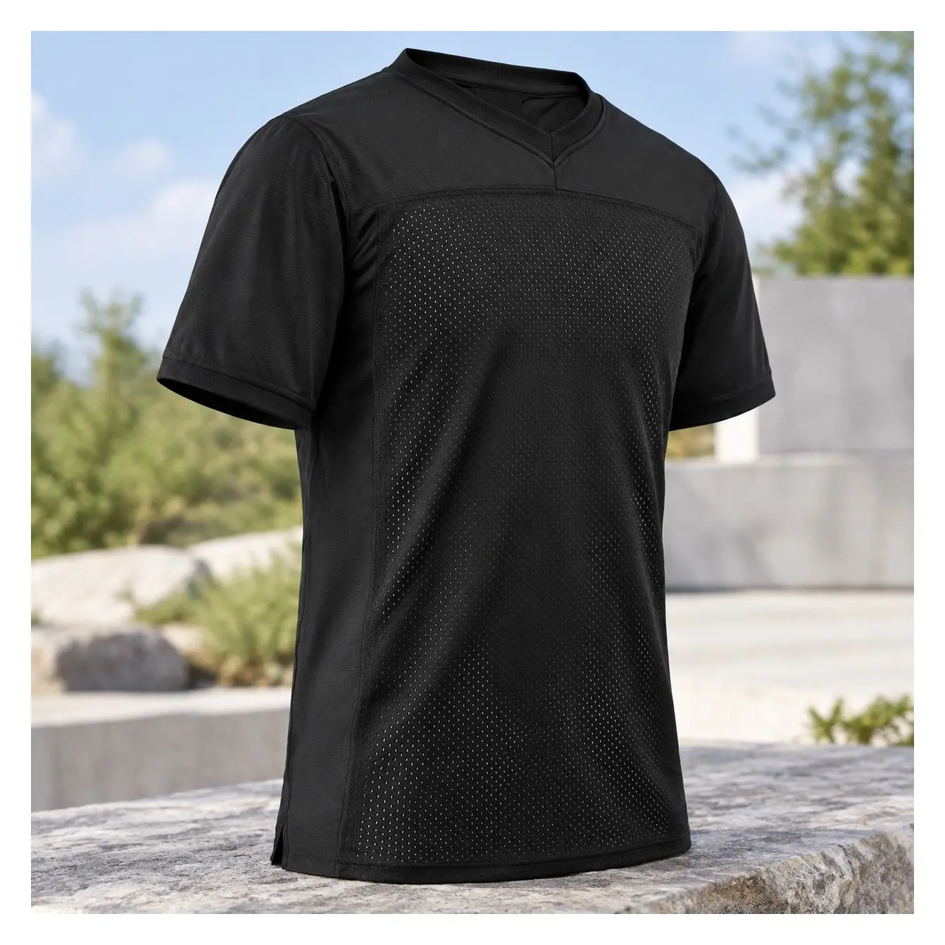 Blank Football Jersey Mesh Athletic Shirt Practice Sports UniformGift