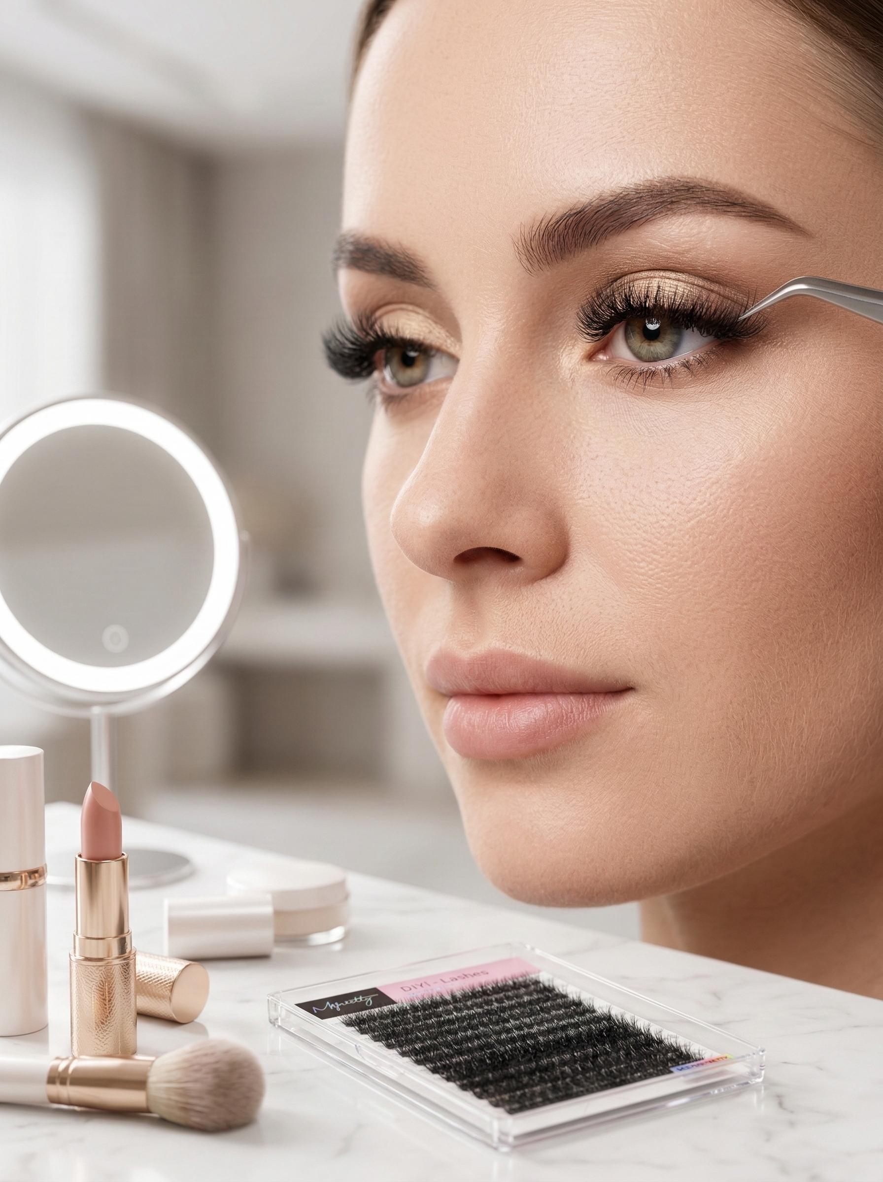 100D mix lengthes fluffy drama looking styles  easy seperate of having a natural looking supplied by factory customized lashes and lash box Eyelash Set Cosmetic