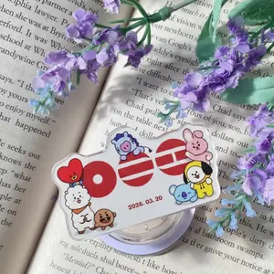 Bt 21 Group Logo New Album Comback 2026 Phone Grip Cute Kpop Cartoon Pop Socket Aesthetic Fan Gift Collectible