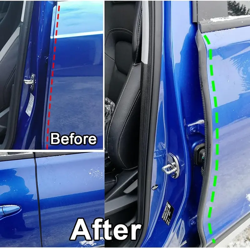 toolupgrade YXCY Car Door Seal Strip - 2PCS B-Pillar Seal Strip, Automotive Rubber Frame with Buckle EPDM Gasket Weather Stripping for Soundproofing, Dustproof Noise Reduction Edge Trim,Universal Cars, Trucks, SUV, RVs Car Door Protector Christmas gift