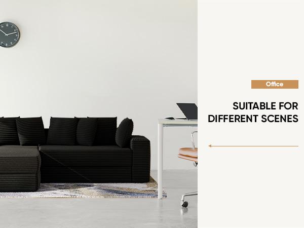 【3 Packages shipping】111‘’ Sectional Cloud Couches with L Shaped Chaise, Extra Large Sleeper Couch Reversible Corduroy with 8pcs Pillows for Living Room, Bedroom-Beige 【3 Packages shipping】111‘’ Sectional Cloud Couches with L Shaped Chaise, Extra Large Sleeper Couch Reversible Corduroy with 8pcs Pillows for Living Room, Bedroom-Beige