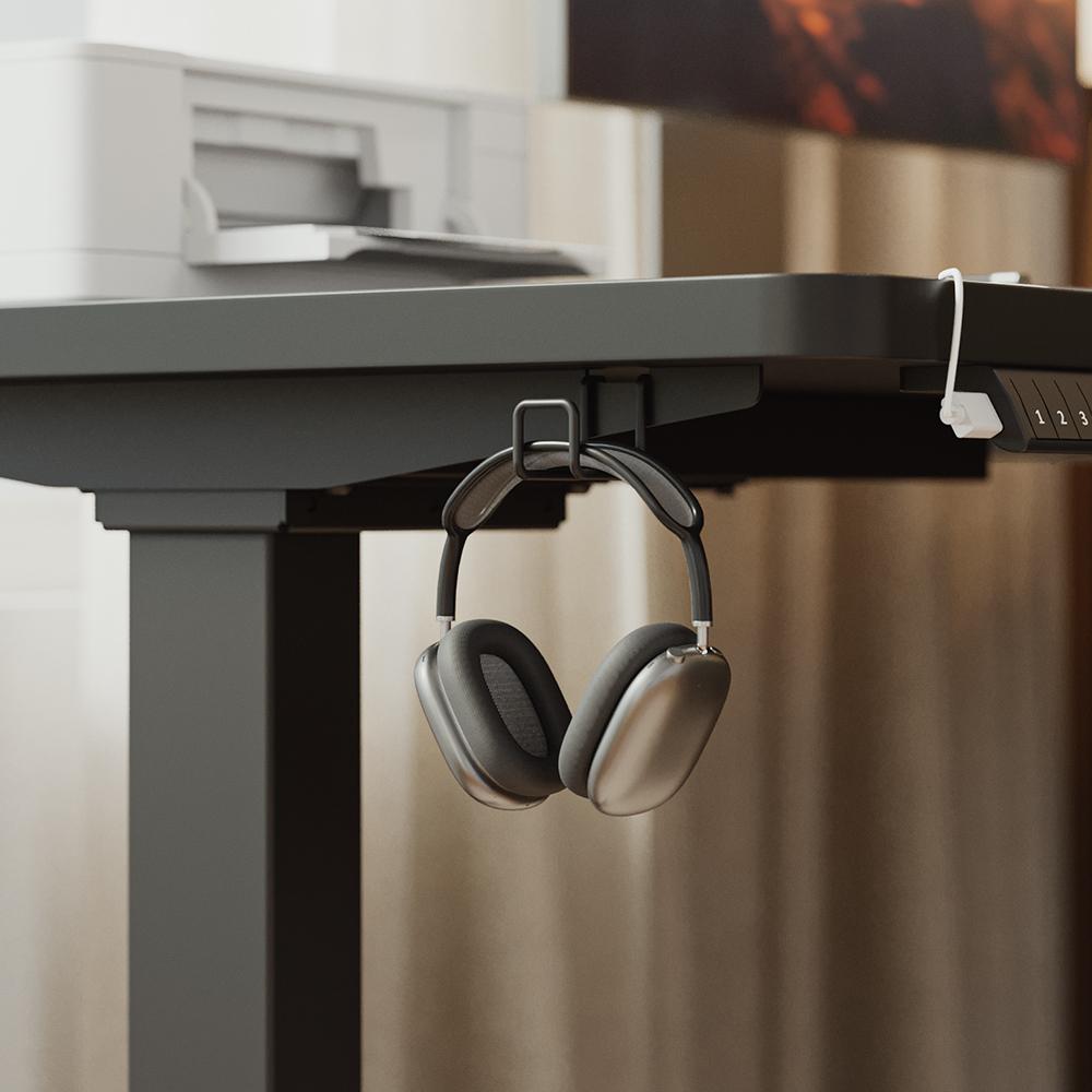 63 / 71 Inch Dual Motor Electric Adjustable Standing Desk, Computer Desk with USB-Ladeanschluss, Home Office Desk with Memory Controller,265 lbs Weight Capacity,Gaming Desks Gifts for Men and Women,Black/White/Rustin Brown/Oak