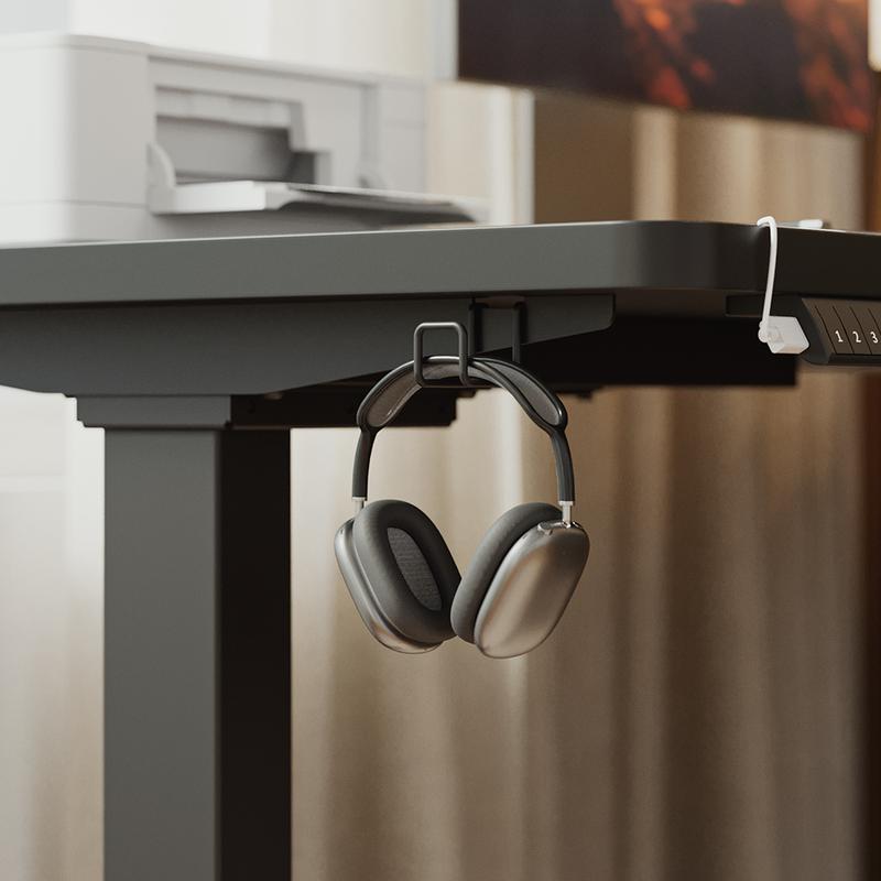 63 / 71 Inch Dual Motor Electric Adjustable Standing Desk, Computer Desk with USB-Ladeanschluss, Home Office Desk with Memory Controller,265 lbs Weight Capacity,Black/White/Rustin Brown/Oak