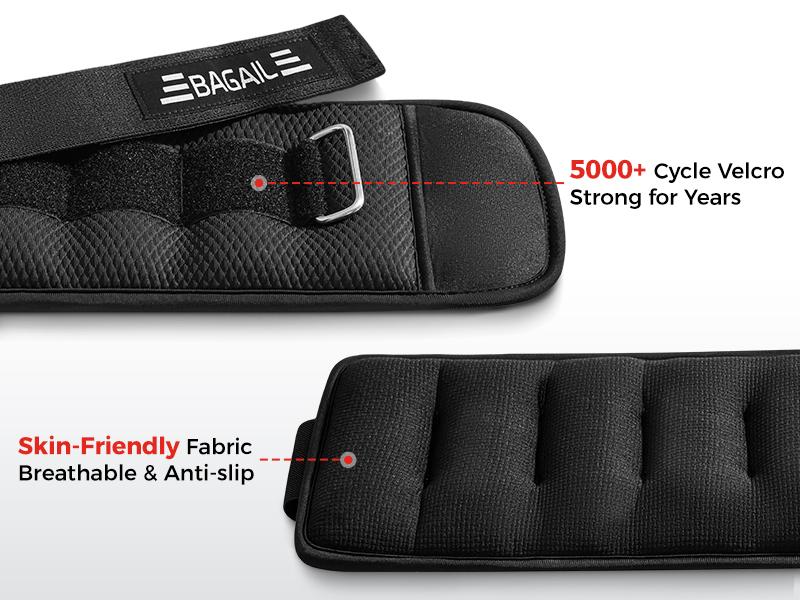 【JumpstartSale】BAGAIL Ankle and Wrist Weights for Women & Men, 1 Pair 1/2/4/6/8/10 LBS Leg Weight with Sleek Design & Secure Fit, Arm Weighted Set for Walking, Running, Home Fitness & Physical Therapy