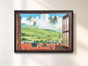 [SALE 50% FOR A LIMITED TIME + FREE SHIP] Howl's Moving Castle Art: Ghibli Anime Poster, Wood Option (No Frame)