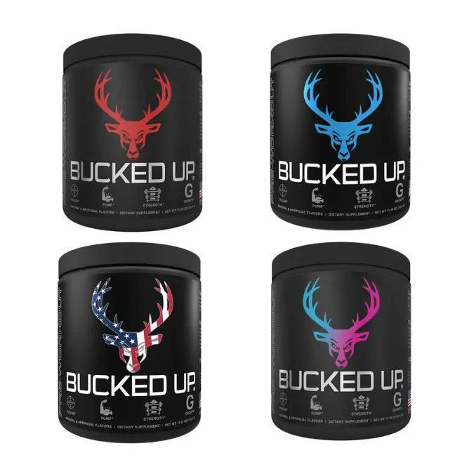Bucked Up Original Formula Pre-Workout [30 Servings] Supplement for Serious Athletes with 200mg Caffeine per Serving Peach Pomegranate Flavor