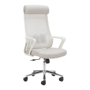 Jett High Back Office Chair Light Gray | Architectural Command & Focused Comfort