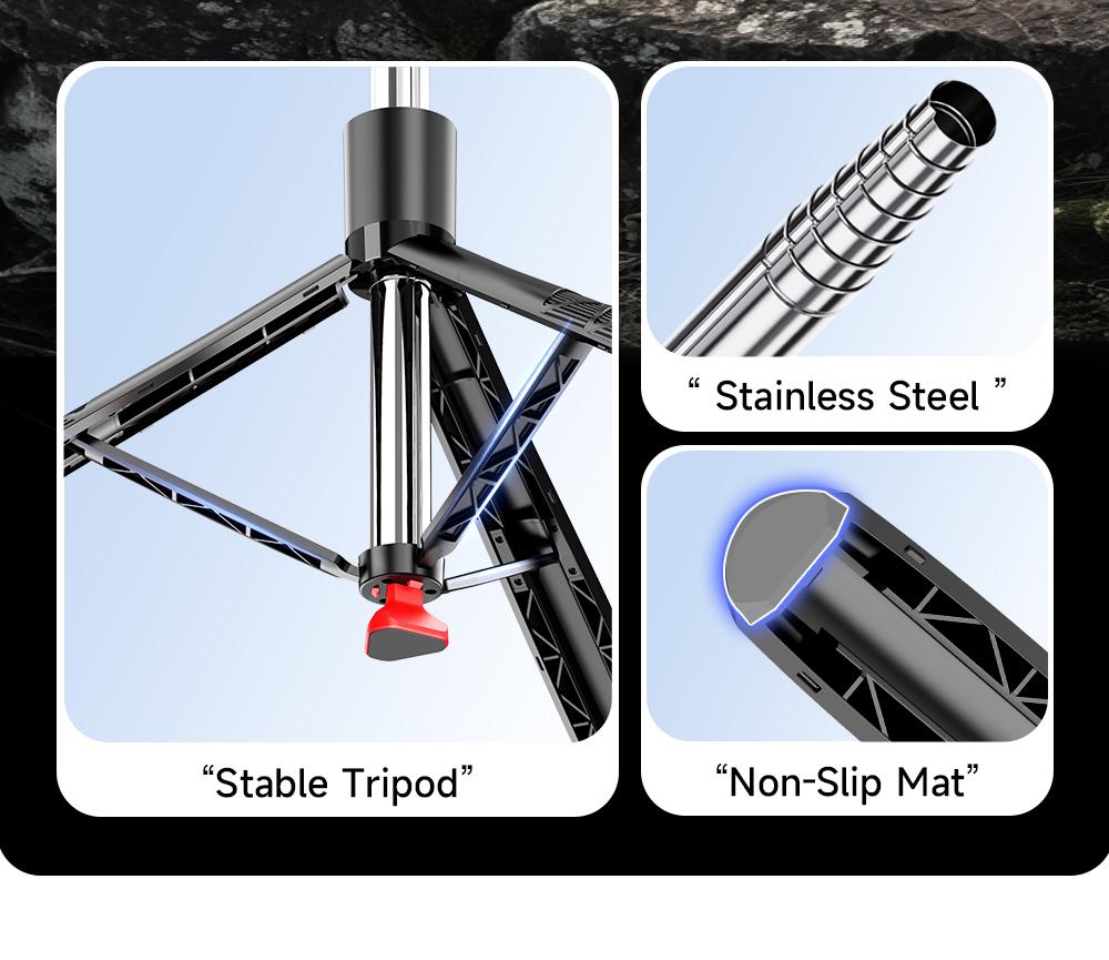 71"Auto Face Tracking Tripod for iPhone/Android with Remote One Click Pop Up Selfie Stick Tripod Gesture Control 360° Rotating Face Tracker,Follows Your Movement,for iPhone 17/16/15/14/13/Android/Camera/GoPro