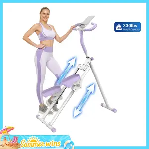 [SUMMERWINS] Yagud Fitness Stair Stepper w/ Handlebar, Extended Step Range Climber Machine for Legs & Core Workouts, Home Workout Equipment