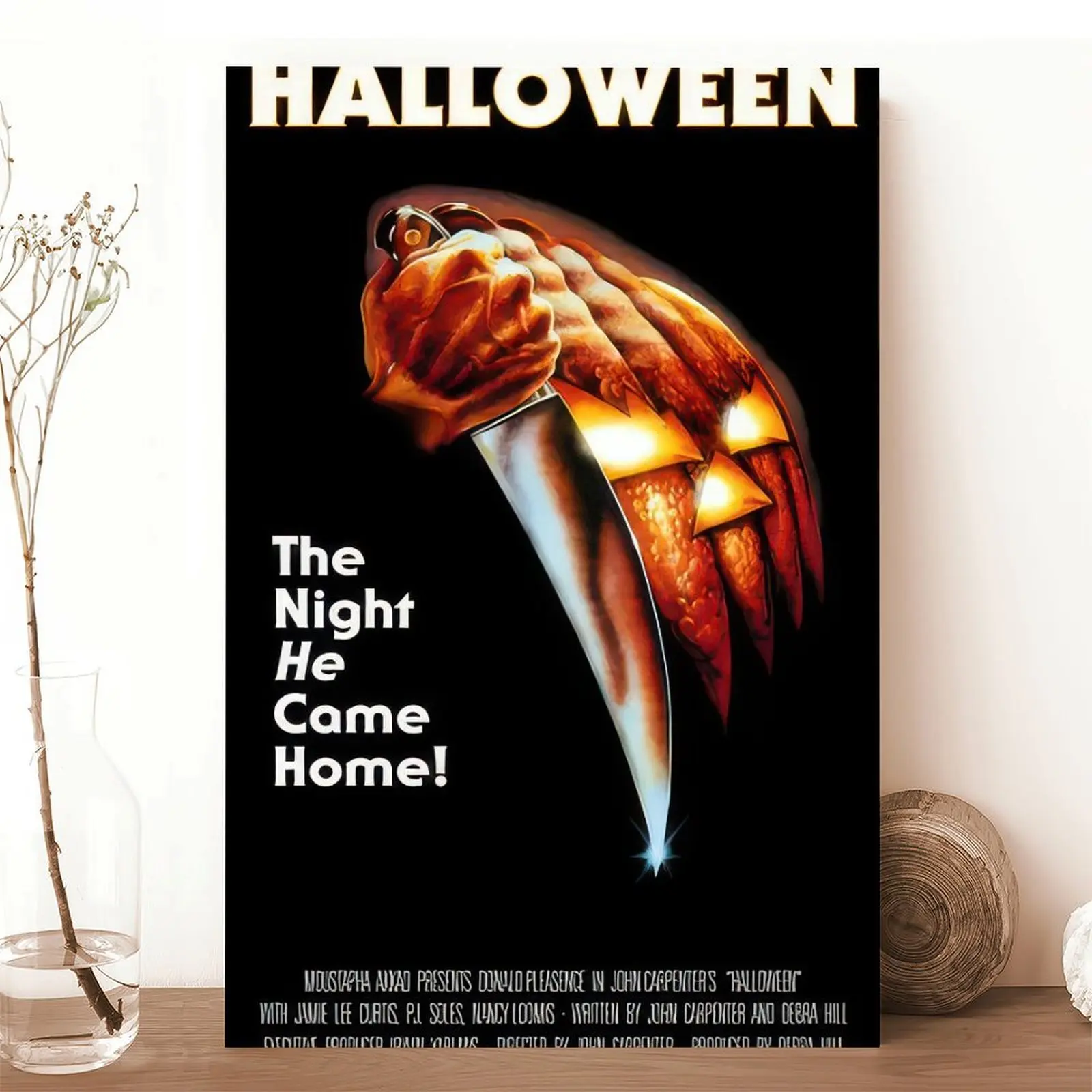1pc Artistic Canvas Poster - Carpenter's 1978 Classic Horror "Halloween" Printed Wall Art, Living Room & Family Room Home Decor