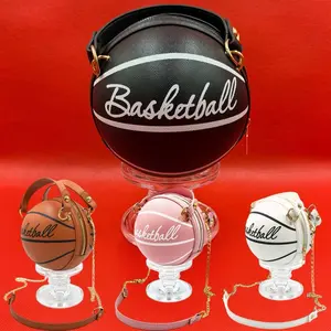 Basketball Crossbody Bag - Sporty Chic Round Purse