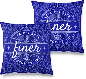 BBGreek Zeta Phi Beta - Set of Two Pillow Covers - Finer - Official Vendor