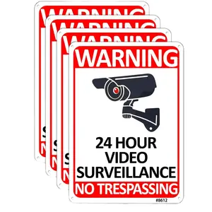 Camera Sign Warning Sign - UV Printed Rust-Free Aluminum 8 x 12 In - Security Camera Sign for Home, Business, Driveway Alert, CCTV - For Homeowners & Business Owners - Deter Crime & Enhance Security - Perfect Gift for Home Security Enthusiasts