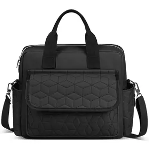 Diaper Bag Tote, Multifunction Baby Diaper Bag with 3 Insulated Pockets, Dry & Wet Compartment Large Capacity Bag, Crossbody Travel Maternity Bag for Mom Dad