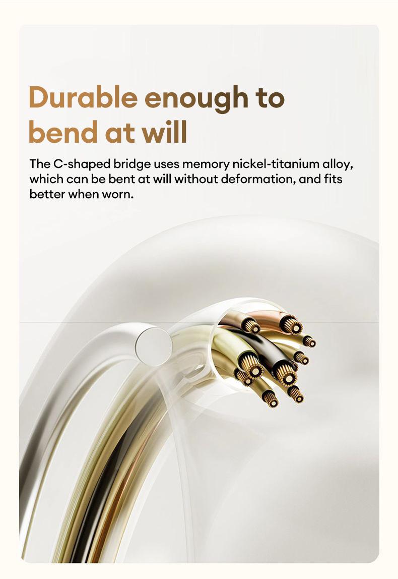 PAXA Earclip C7 Clip-on Design Wireless Earphones, Upgraded Panoramic Sound Headset, Comfortable Wearing & IPX5 Waterproof Sports Earbuds for Work, Fitness