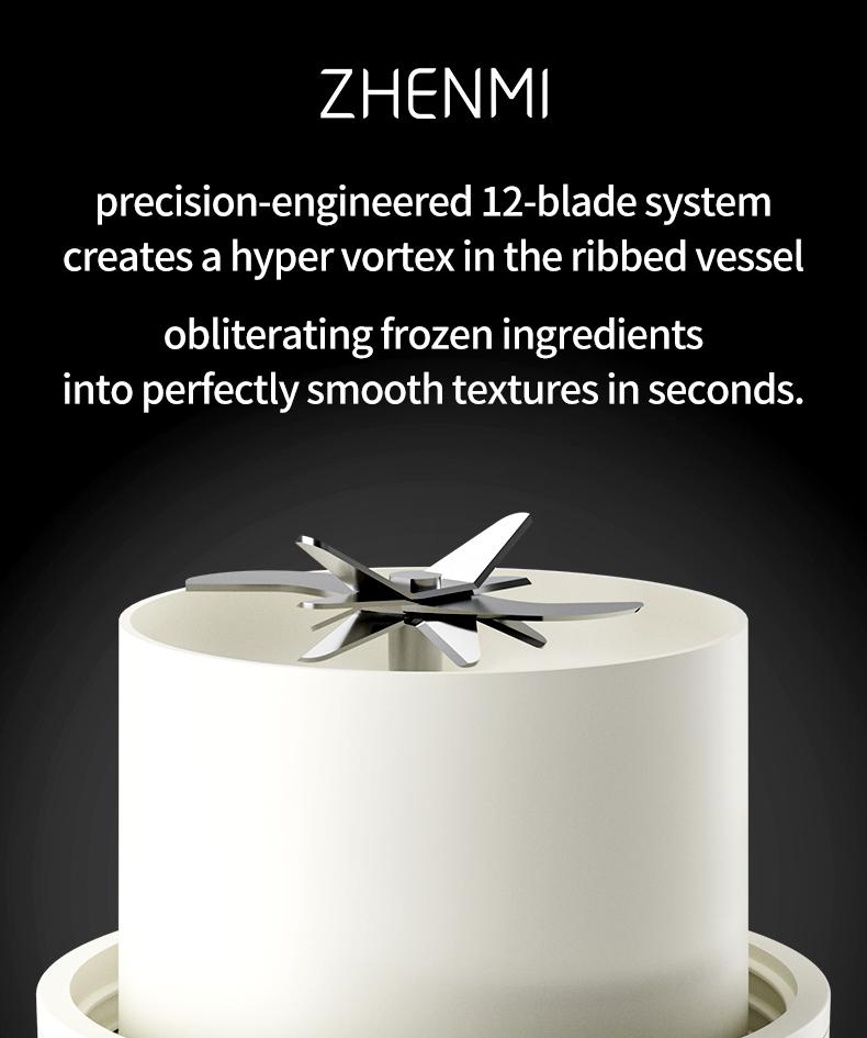 [Live-Ex]  ZHENMI Cordless Portable Blender: BPA-Free, 33oz, Ice Crushing & USB Charging. The Ideal Holidays & Birthdays Gift for Healthy Drinks!