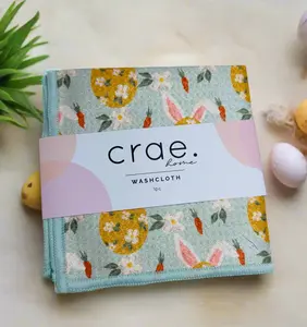 Bunny Seek Easter Microfiber Washcloth | Crae Home
