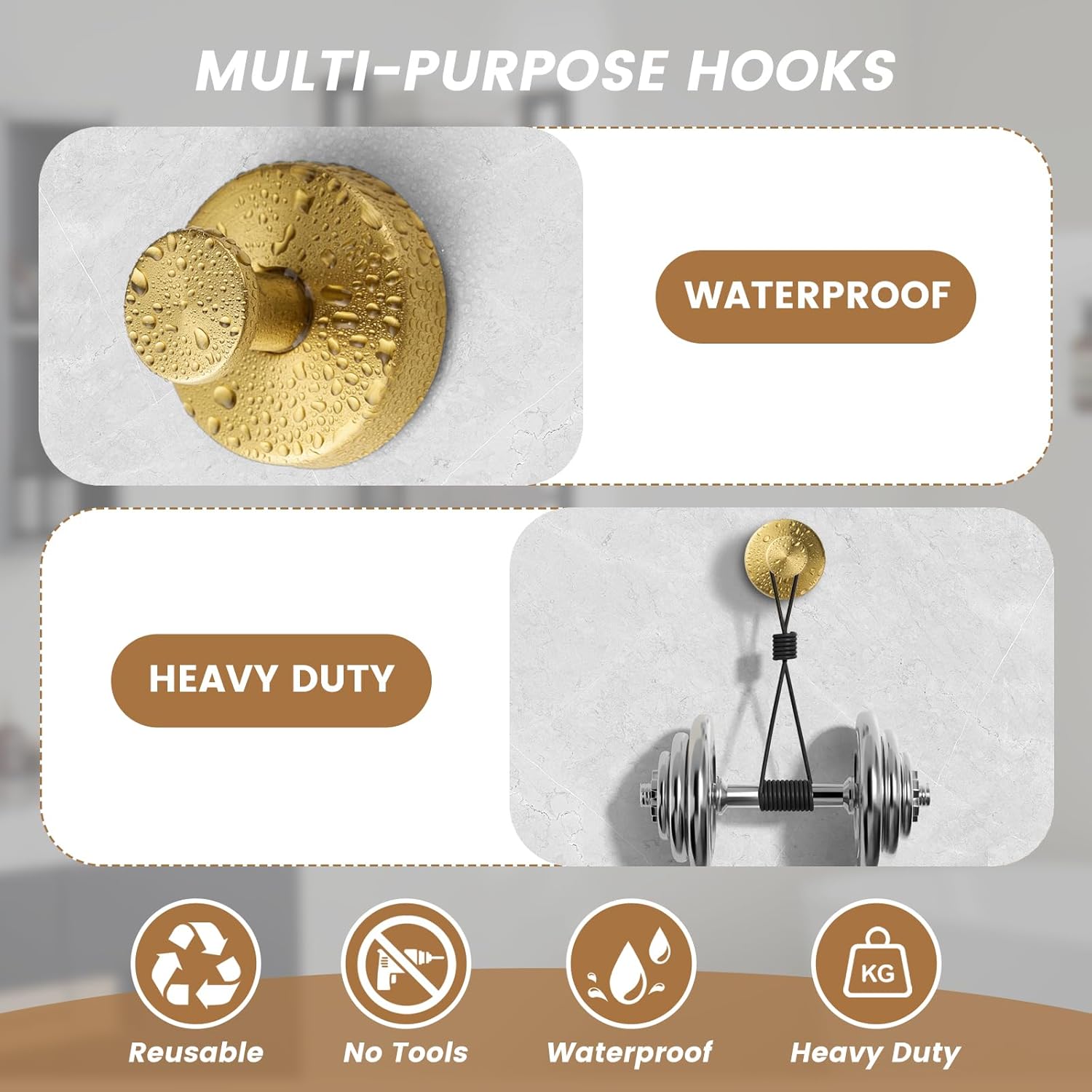 2 Units Suction Cup Hooks Home Essentials for Shower Bathroom Kitchen, Wood Door, Glass Door, Mirror, Tile – Loofah, Towel, Coat, Bath Robe Hook Holder for Hanging up to 15 lbs with Water-Resistant Home Gift Idea Bathroom Accessories