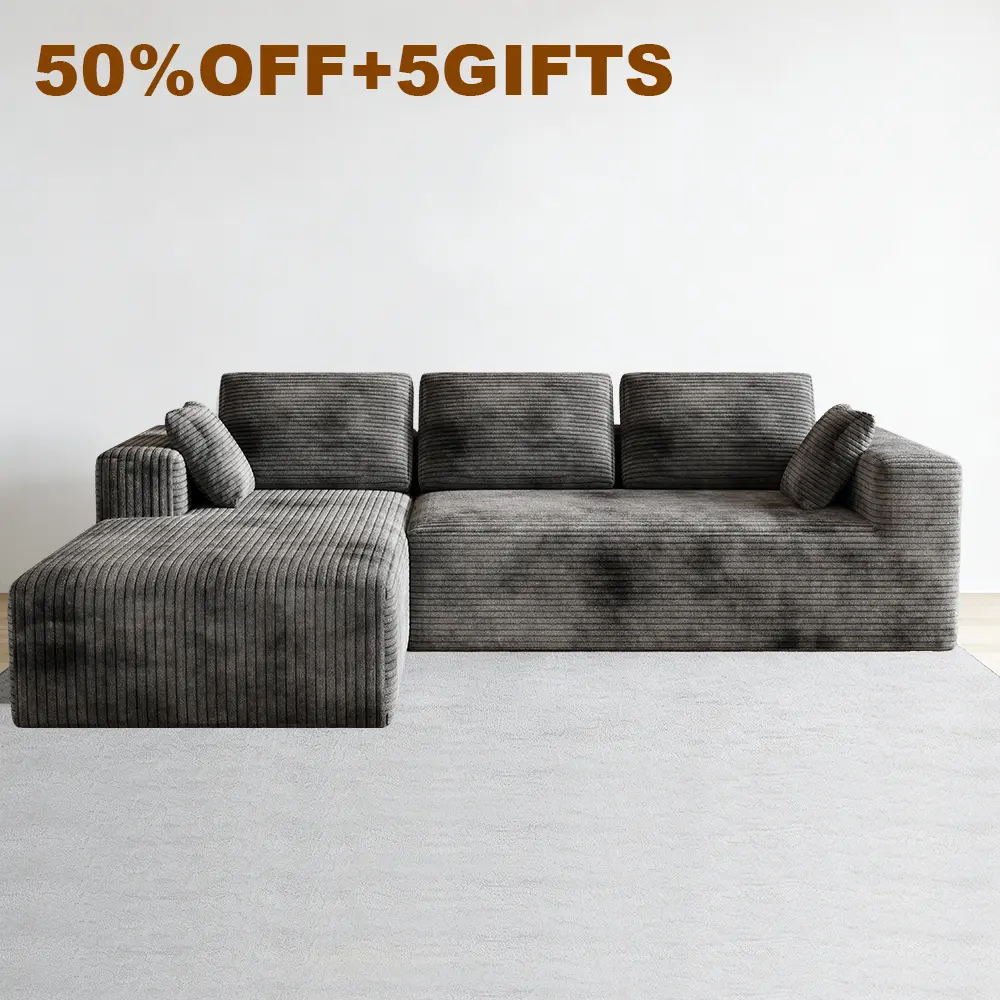 Modular sofa set — L-shaped multifunctional sofa with detachable modules, ideal for indoor and outdoor use
