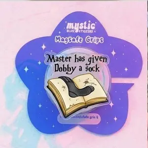 Master Has Given Elf A Sock Phone Grip, Cute Magic Elf Freedom Phone Holder, Bookish Aesthetic Phone Stand, Wizarding World Inspired Accessory, Unique Gift for Fantasy Fans