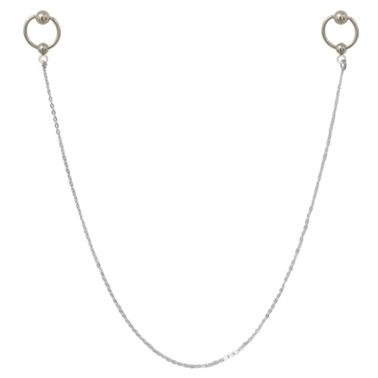 Nipple Chains With Captive Bead Rings 14G or 16G Nipple Chains With Captive Bead Rings 14G or 16G