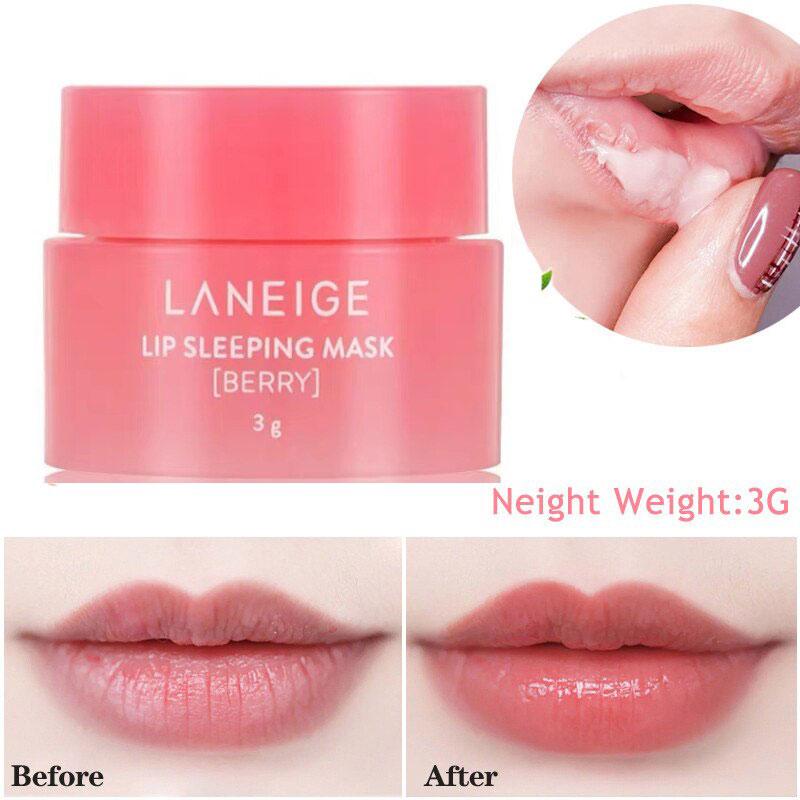 Original LANEIGE 20g Strawberry Fruit Lip Sleeping Mask Moisturize Nourish Lip Balm Fade Lip Lines Lip Care Korean Cosmetics
