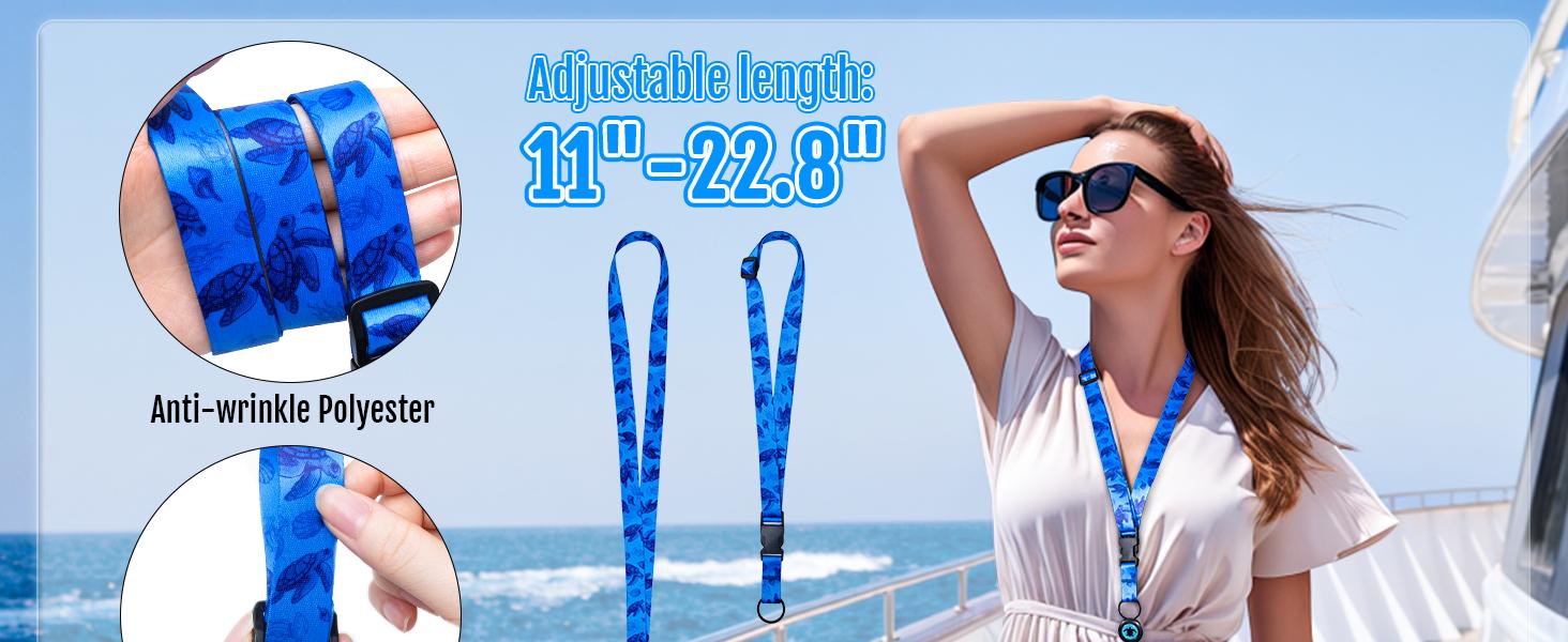 MNGARISTA Cruise Lanyards Adjustable Retractable Reel Waterproof ID Badge Holder for All Cruises Ships Key Cards 2pack Removable Cardholder