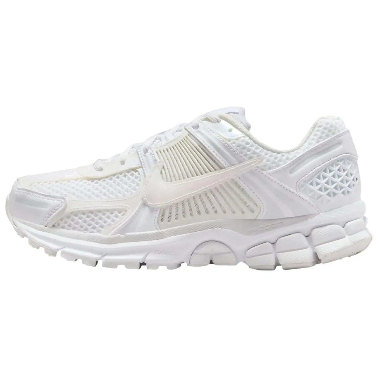 Nike Wmns Air Zoom Vomero 5 'Triple White' Athletic Running Trainers, Breathable Running Shoes for Women - Comfortable Everyday Walking, Gym Footwear, Road Running Shoes, Cushioned Running Shoes
