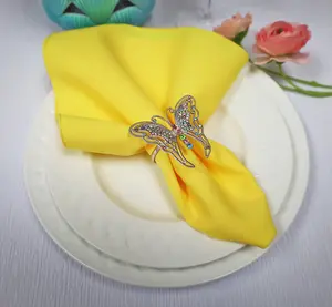 17"x17" Premium Polyester (240 GSM) Napkins - Canary Yellow (10pcs/pk)