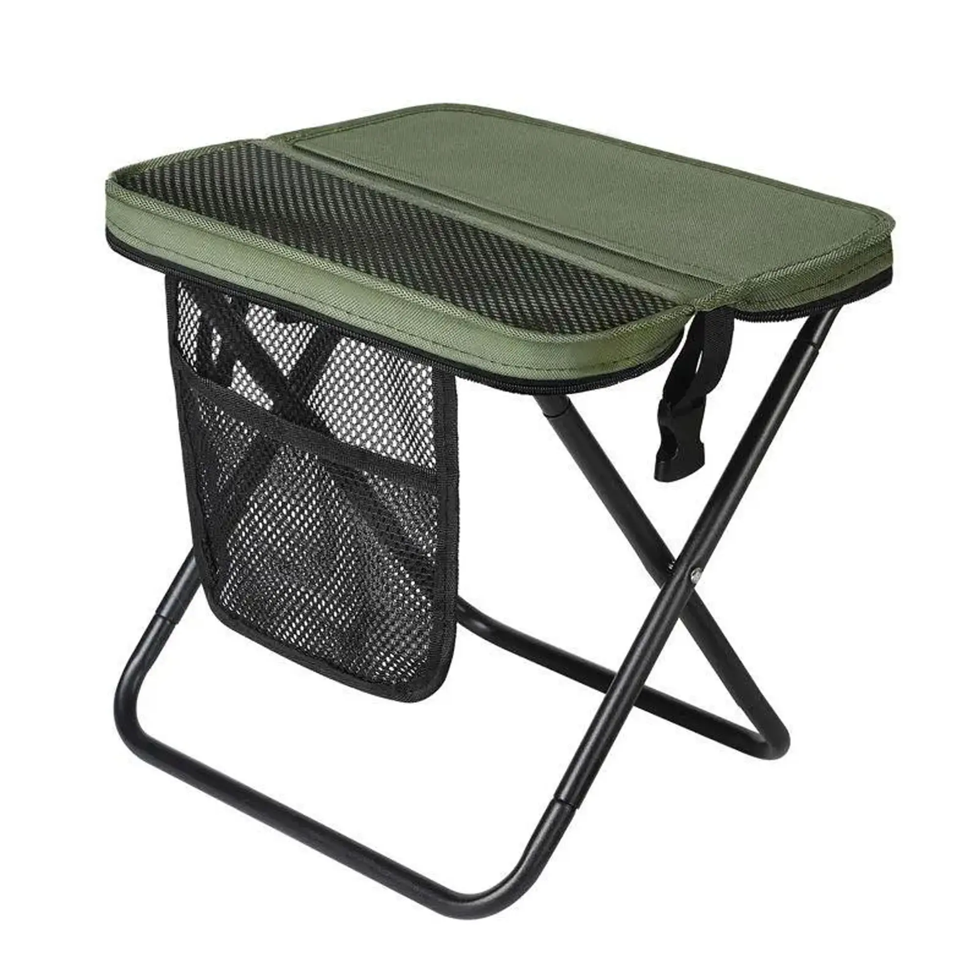 Foldable Lightweight Stool with Shoulder Carry Bag - Portable Outdoor Chair for Fishing, Camping, Hiking, Travel, Picnic & Queueing, Durable Steel Frame, Easy to Store, Ideal for All Occasions