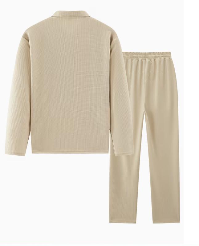 2-piece men's luxury retro suit set - Four season long sleeved jacket and pants with chest pocket, button front, customized for business, formal, and semi formal occasions - men's elegant two-piece set, casual wear, business attire