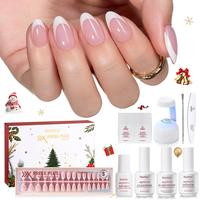 Short Almond【Pink】16Sizes 224Pcs Chrismas Kit