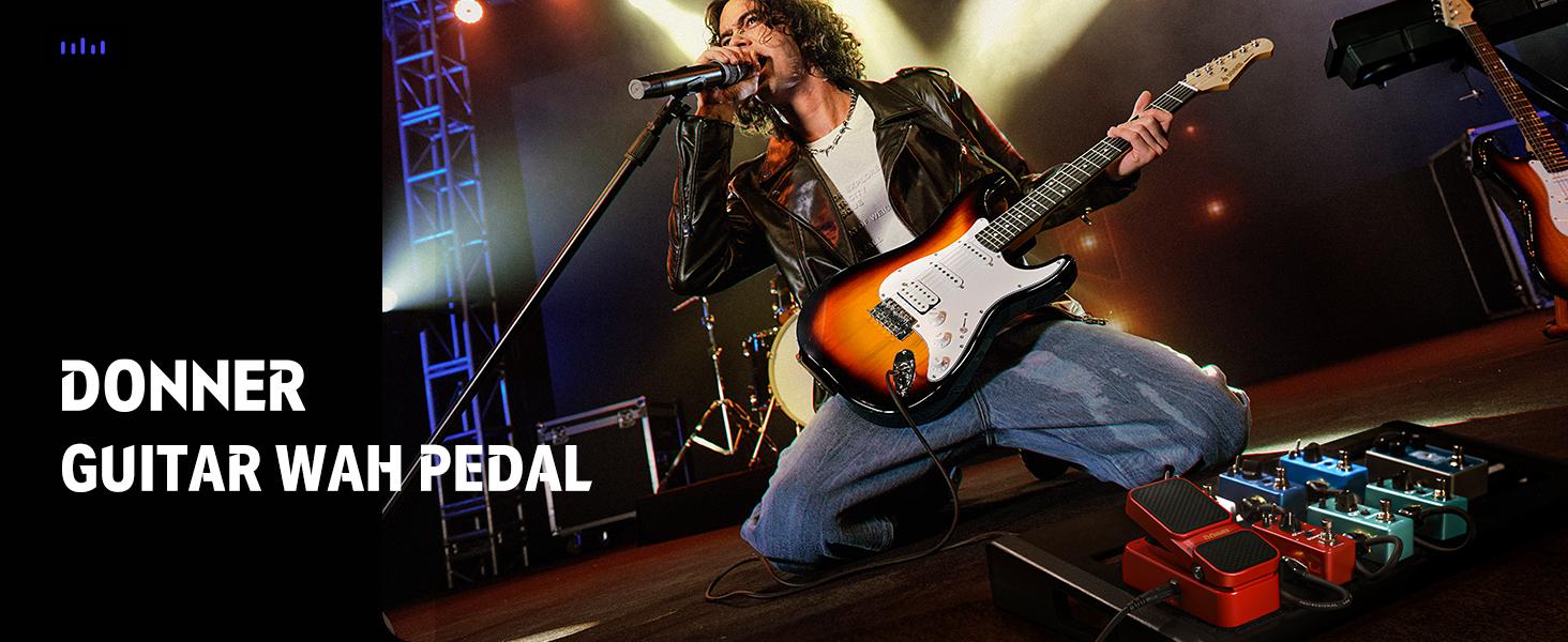 Donner Guitar Wah Pedal, 2 in 1 Wah Volume Pedal, Mini Vintage Electric Guitar Effect Pedal with Wah Wah Active Volume Control, Vowel Lightweight Guitar Pedal