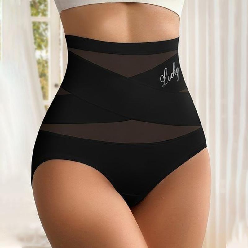 High Waist Shapewear Panties 12 Pack - Tummy Control & Butt Lift Power Net Postpartum Comfortable Breathable Skin Friendly Autumn Winter Women Slimming Body Shaping Basic Christmas Gifts Piece Hip Fabric Lightweight Soft Compression Day Womenswear