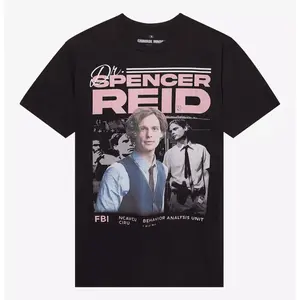 Vintage Criminal Minds Dr. Spencer Reid Graphic Tee – BAU Profiler Portrait T-Shirt Unisex Trending Fan Merchandise Essential