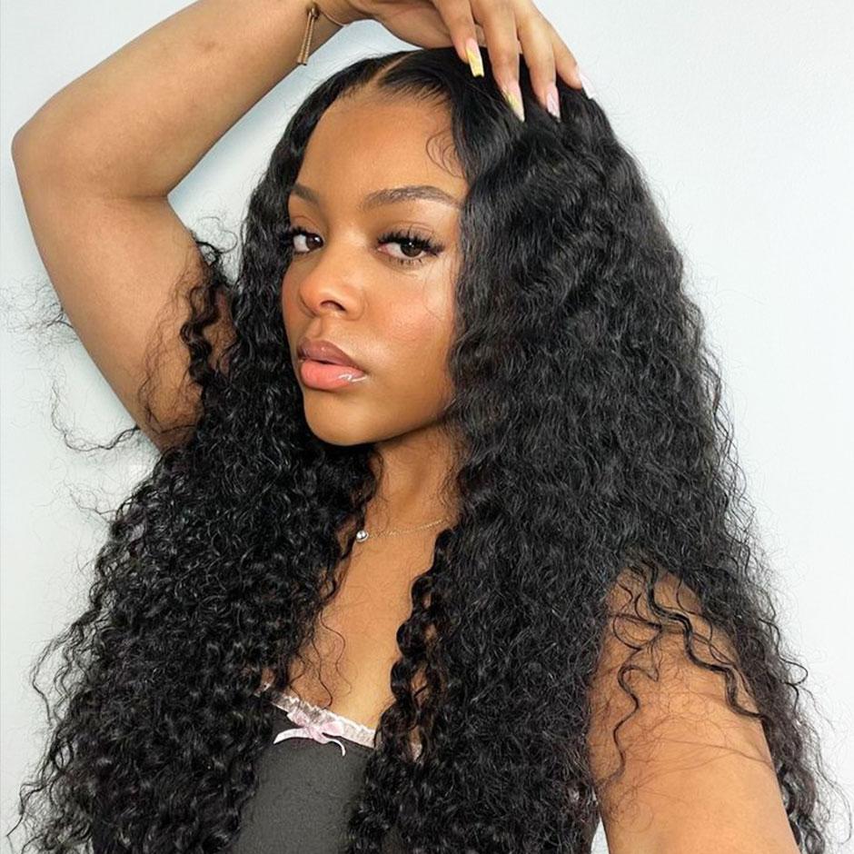 MORE FACE 13x6 Deep Wave 30 Inch Transparent Lace Front Wig Human Hair Lace Frontal Wigs For Woman Real Hair Wigs Preplucked with Baby Hair