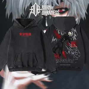 BornOfDarkness - Ken Kaneki KAKUJA KAGUNE Tokyo Ghoul Vintage Unisex Oversize Anime Manga Washed Cotton T-shirt, Graphic Tee, Anime Lover, Anime Merch Fan, Outfits Men, Boys Merch Top