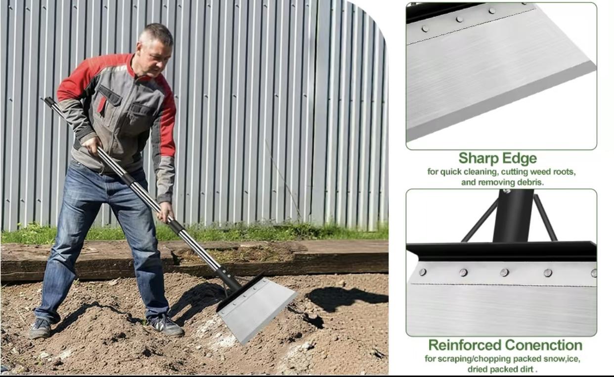【Free Shipping 】Multifunctional Cleaning Shovel, Stainless Steel Universal OutdoorGarden Cleaning Shovel, Weeding, Heavy Duty Flat Shovel, Planting, Landscaping