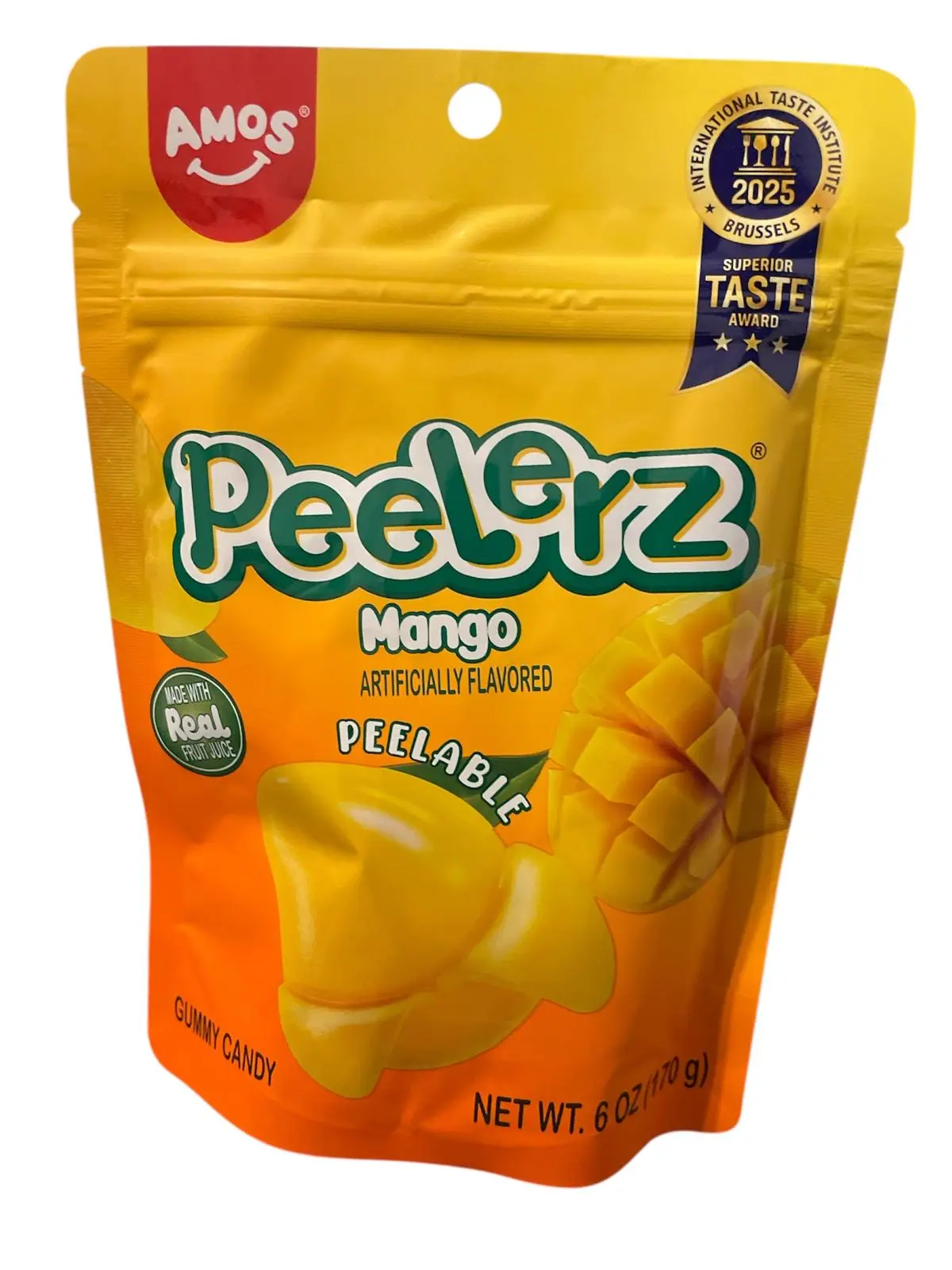 Peelerz Peelable Gummy Mango Flavor 6 oz - Amos International Taste Institute 2025 Superior Taste Award Winner