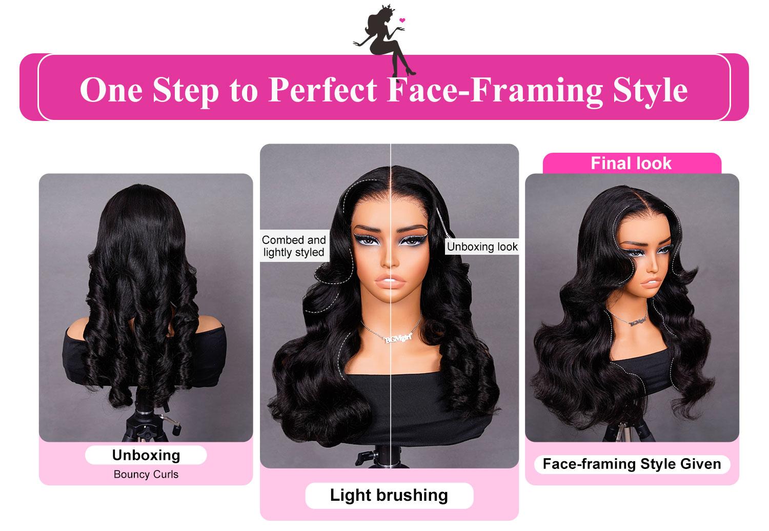 BGMgirl Face-Framing Layered Cut M-cap 9x6 Lace Body Wave Wear Go Wig Natural Black Glueless Front Wig Beginner Friendly Human Hair TikTokShopBlackFriday SpringStatements