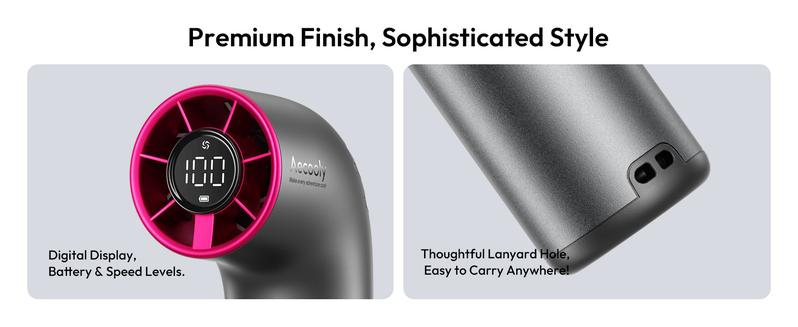 Aecooly Portable Handheld Fan, Powerful Turbo Mini Fan, 19000 RPM High Speed Aero Ultra, 15H Max Cooling Time, 7 Speeds Aluminum Case, Pocket Rechargeable Personal Small Travel GIfts for Women, FathersDayGift, dealsforyoudays