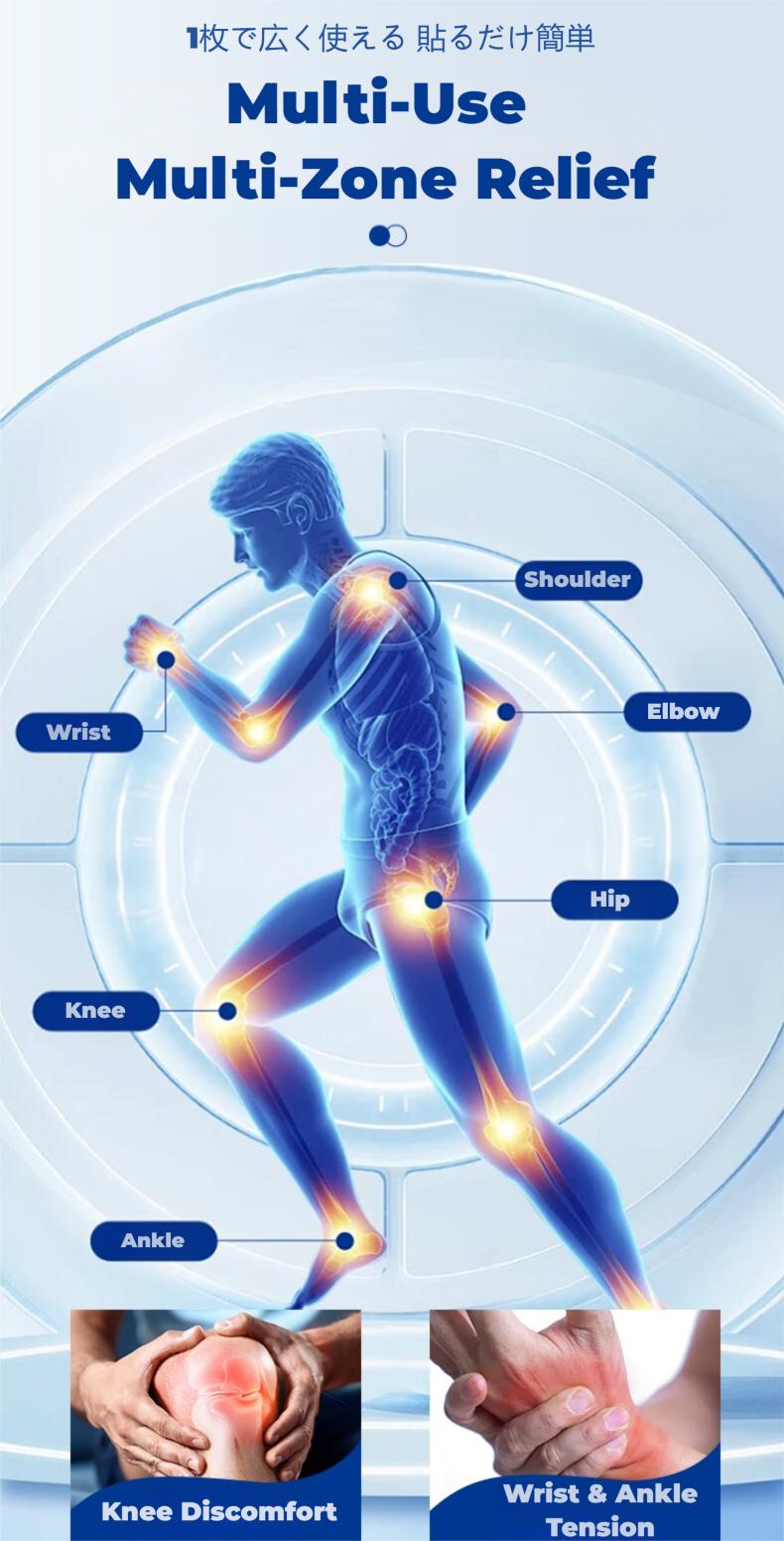 Herbal Heat Patches for Pain Relief - Long Lasting Warmth Back & Knee Support 7 Count Easy Application Natural Comfort Soothing Patch Suitable for Multiple Joint Areas Pack