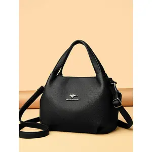 Ladies' One Shoulder Handbag, Fashionable Simple Casual Retro Style, Solid Color Exquisite Hardware Decoration, Versatile Gift Giving